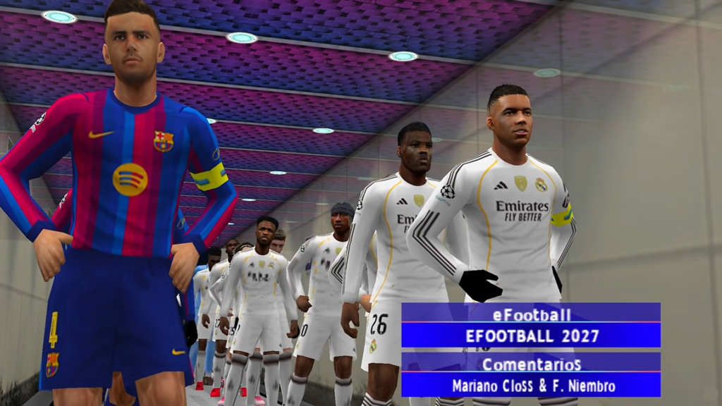 Gameplay de eFootball PES 2027 capturado con Motorola G9 en PPSSPP